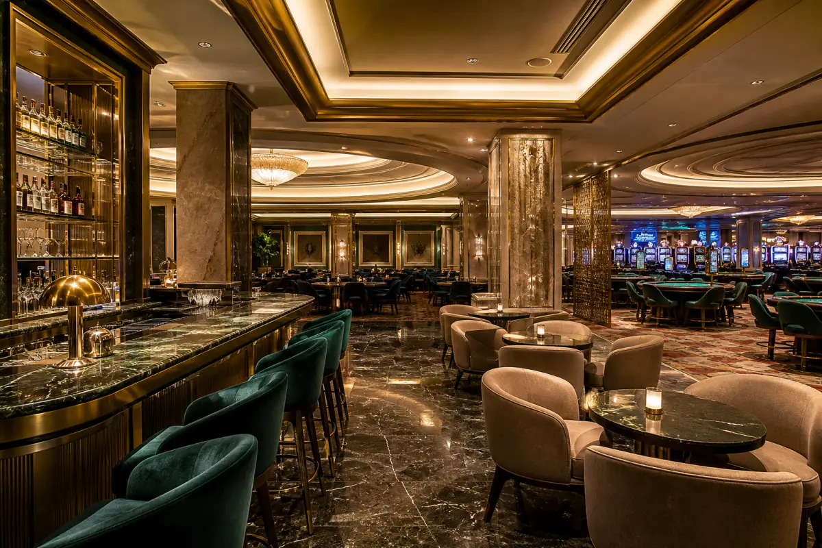 Salon i restauracja przy sali gier